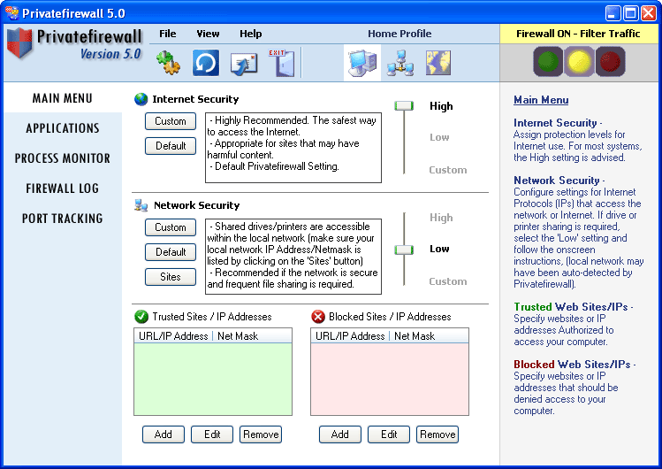 Privatefirewall Screenshot